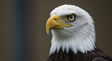 Obraz premium Close up of a bald eagle head 