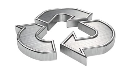 Recycle symbol isolated on transparent background