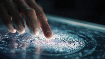 finger scanning futuristic technology