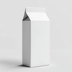 Blank white carton box with a gable top.