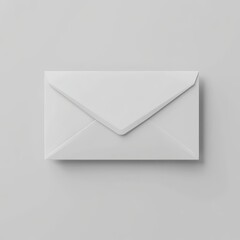 A plain white envelope on a light gray background.