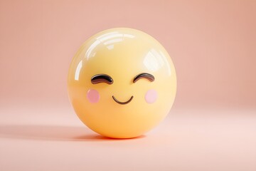 Joyful emoji radiating happiness and positivity, perfect for conveying delight and good vibes in your projects.