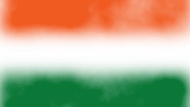 Indian Flag Tricolour Smoke Loop Animation. Flag Tricolour Smoke Animation. Indian Flag Background. 15th August. 26 January. 4k.