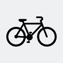 Silhouette of a vintage bicycle for recreational riding vector illustration