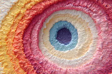Colorful Textured Abstract Pastel Circle Painting