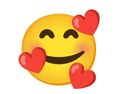 heart emot with face
