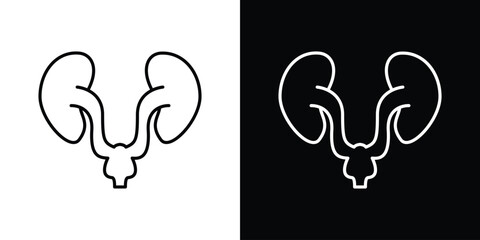 Urology icon line symbol concept, vector illustration