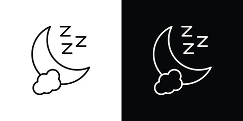 Sleep icon line symbol concept, vector illustration