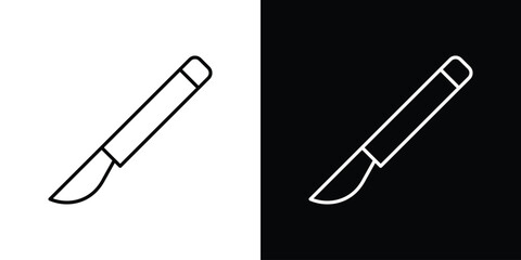 Scalpel icon line symbol concept, vector illustration