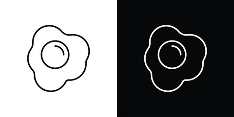 Omelet icon line symbol concept, vector illustration