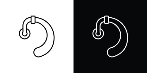 Hearing aid icon line symbol concept, vector illustration