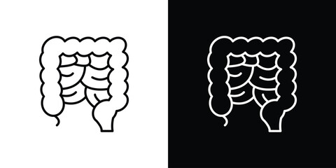 Gut icon line symbol concept, vector illustration