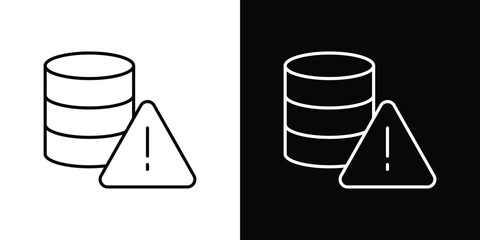 Data loss icon line symbol concept, vector illustration