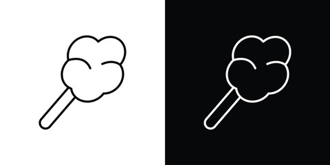 Cotton Candy icon line symbol concept, vector illustration