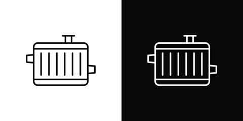 car radiator icon line symbol concept, vector illustration