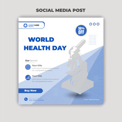 World Health Day Discount Offer Social Media Post Design Template