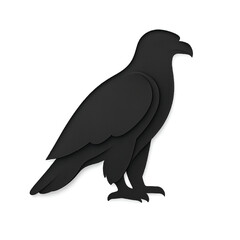 Majestic bald eagle flying in a stylized design