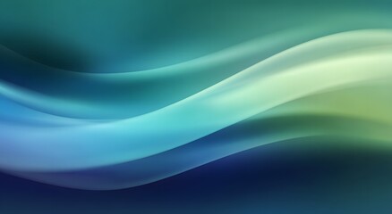 Obraz premium Blue Green Flowing Wave Gradient Background