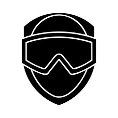 Winter Sports Protection Goggles Shield Emblem for Snowboarding and Skiing Adventure