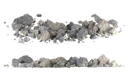 rocks and stones isolated