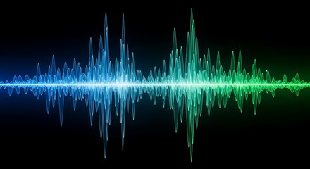 Vibrant sound waves graphic.
