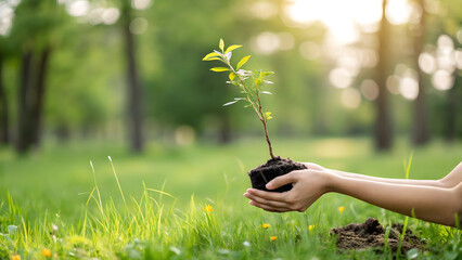 hand holding dandelion