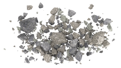 rocks and stones isolated