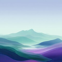 Misty mountain landscape