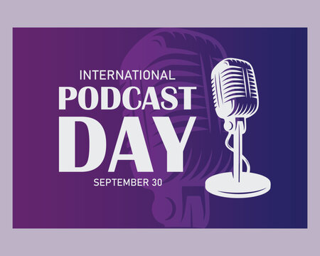 International podcast day banner template. held on 30 September. - Powered by Adobe