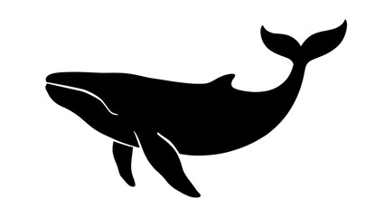 whale silhouette isolated on a transparent background
