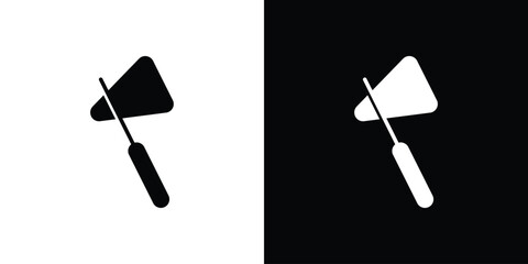 reflex hammer icon in flat style, filled black symbol