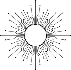 Fototapeta premium Abstract technology circuit board connection vector design