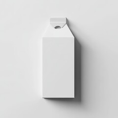 Blank white cardboard box with a flip-top closure.