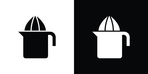 Juicer squeezer icon in flat style, filled black symbol