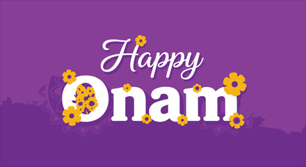 Adobe Illustrator Artwork of happy onam day logo vector