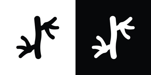 Human artery icon in flat style, filled black symbol