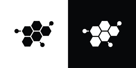 Hormones icon in flat style, filled black symbol