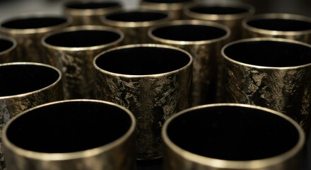 Cylindrical objects in grid pattern