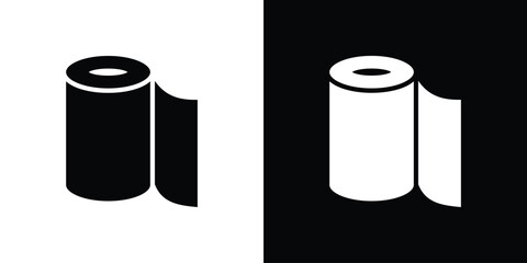 foil roll icon in flat style, filled black symbol