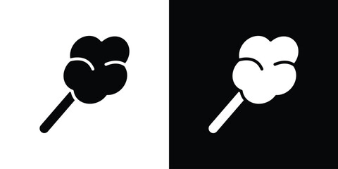 Cotton Candy icon in flat style, filled black symbol