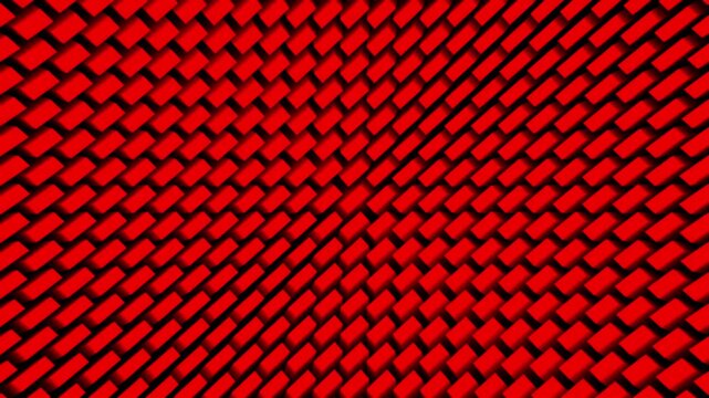 Abstract red 3d rectangular grid seamless loop animation  background