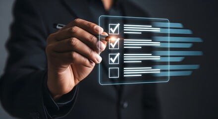 Checklist task management project planning business strategy efficiency productivity goal list