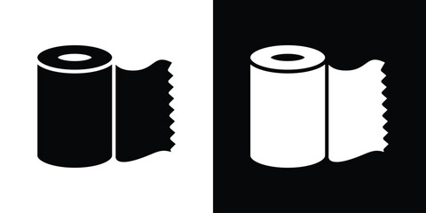 Bandage roll icon in flat style, filled black symbol