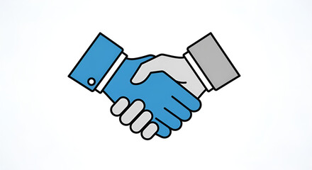 Handshake graphic vector illustration for business partnership and agreement concept design template
