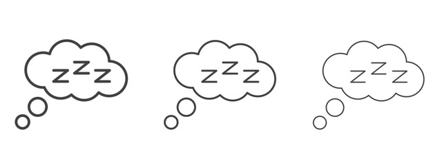 Obraz premium Zzz icon in Line Art Style for Design collection