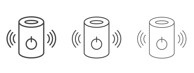 Smart speaker icon in Line Art Style for Design collection