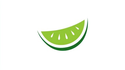 Fototapeta premium Green watermelon slice graphic