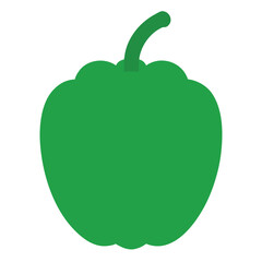 green pepper isolated on white