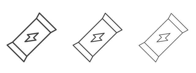 Energy bar icon in Line Art Style for Design collection