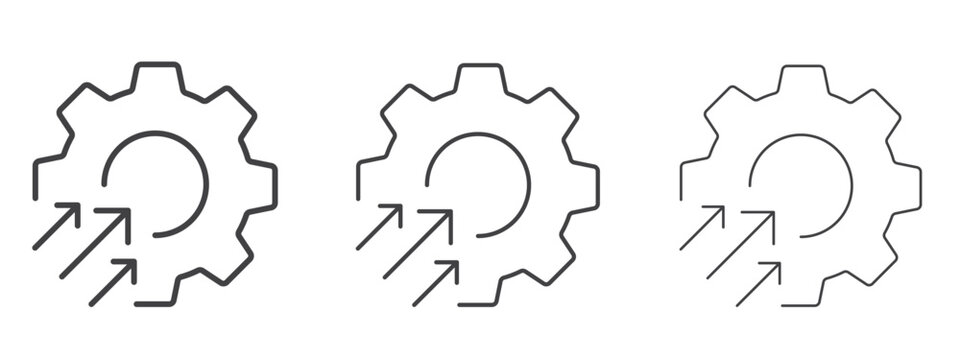 Efficiency icon in Line Art Style for Design collection